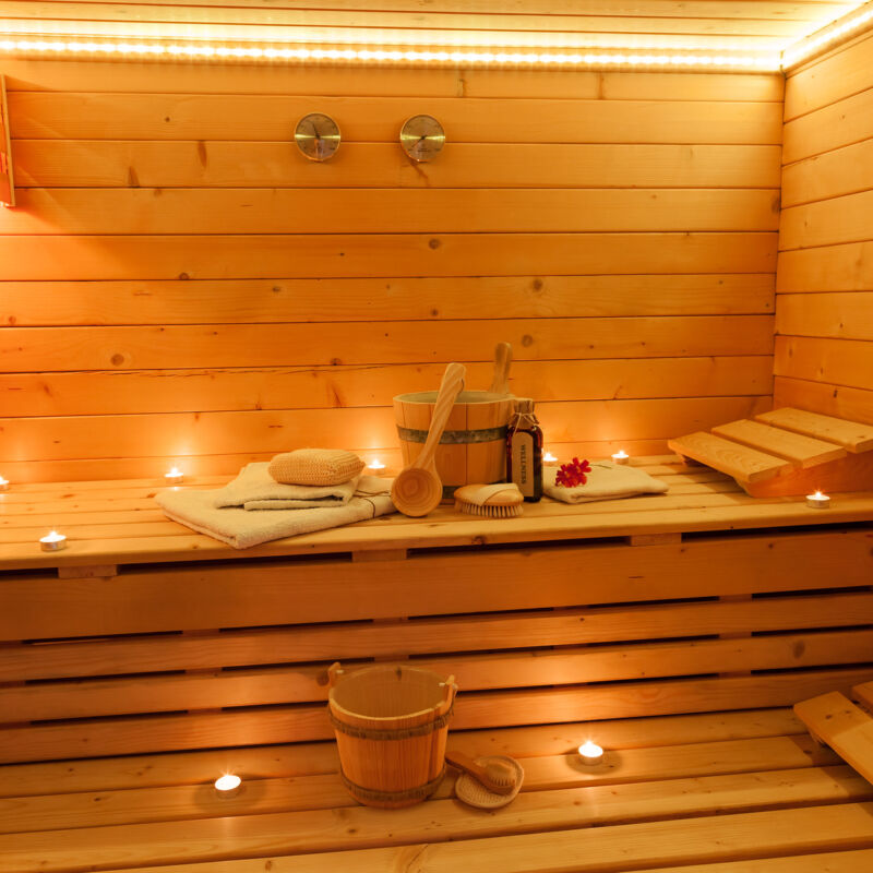 Interior of a finnish Sauna